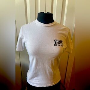 Vans S SMALL T-Shirt medium White Logo Tiger Off The Wall Since 1966 Graphic Tee